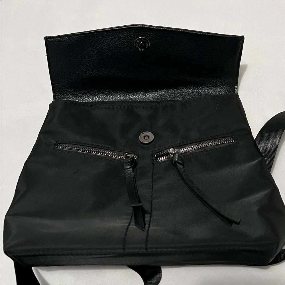 Botkier Black Vinyl Trigger Backpack